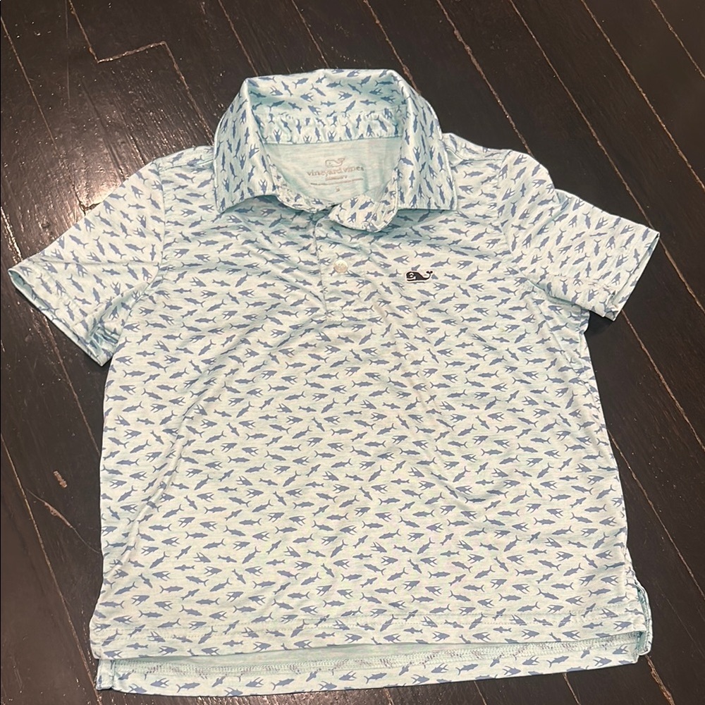 Vineyard Vines Blue Kids Sankaty Polo